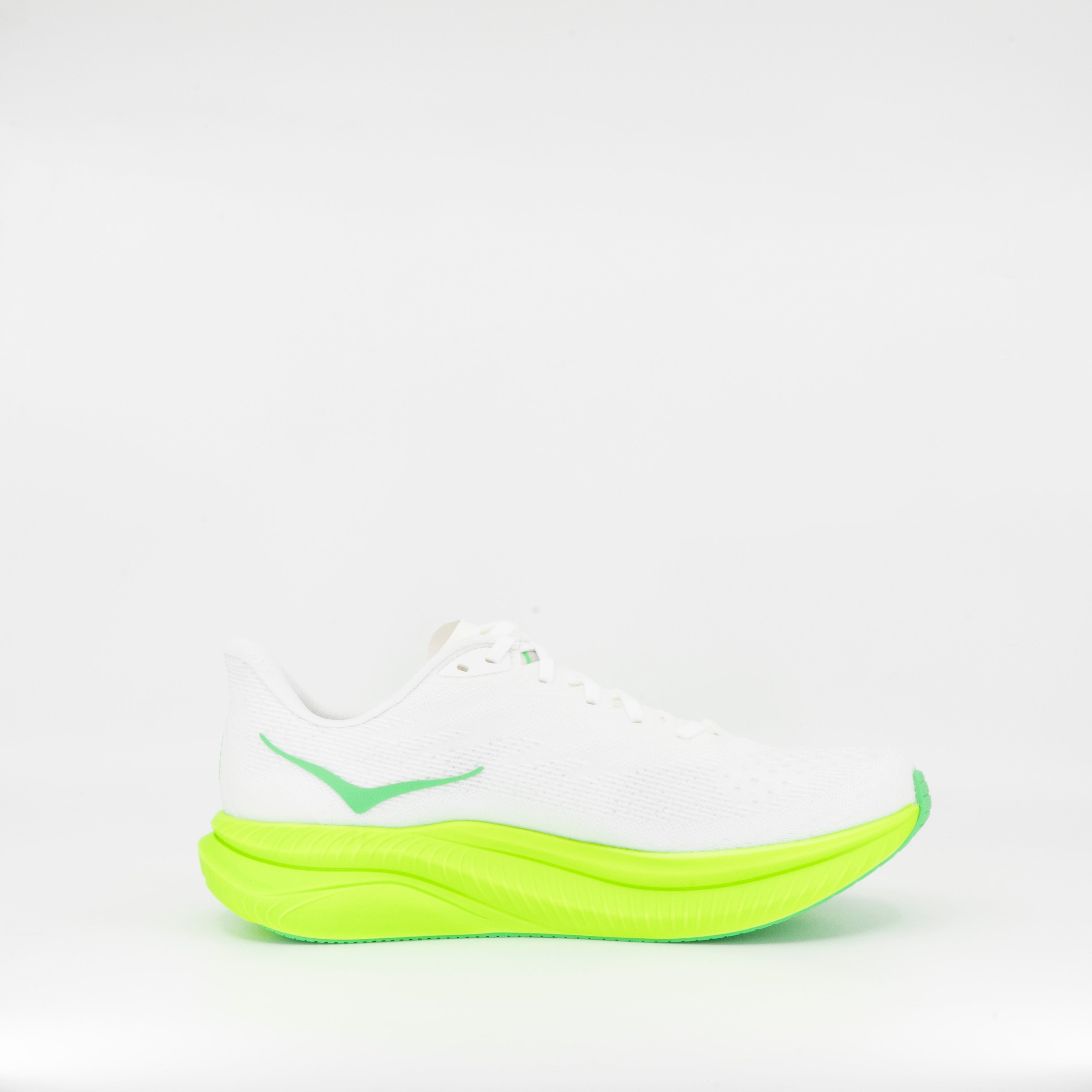 Hoka Mach 6 (D Standard) Mens White/Neon Lime - Frontrunner Colombo